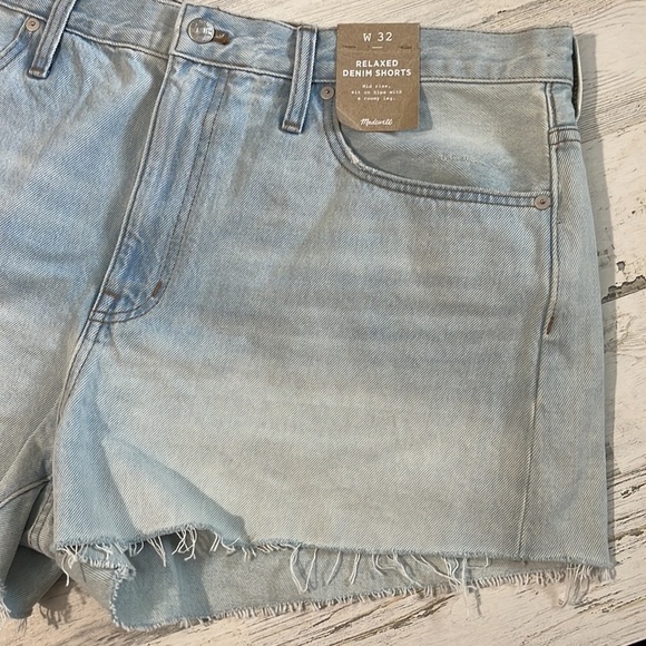 Madewell Relaxed Denim Shorts Size 32. NWT - Picture 3 of 13